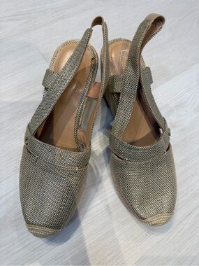 Polo by Ralph Lauren Metallic Gold Slingback Espadrille Flats